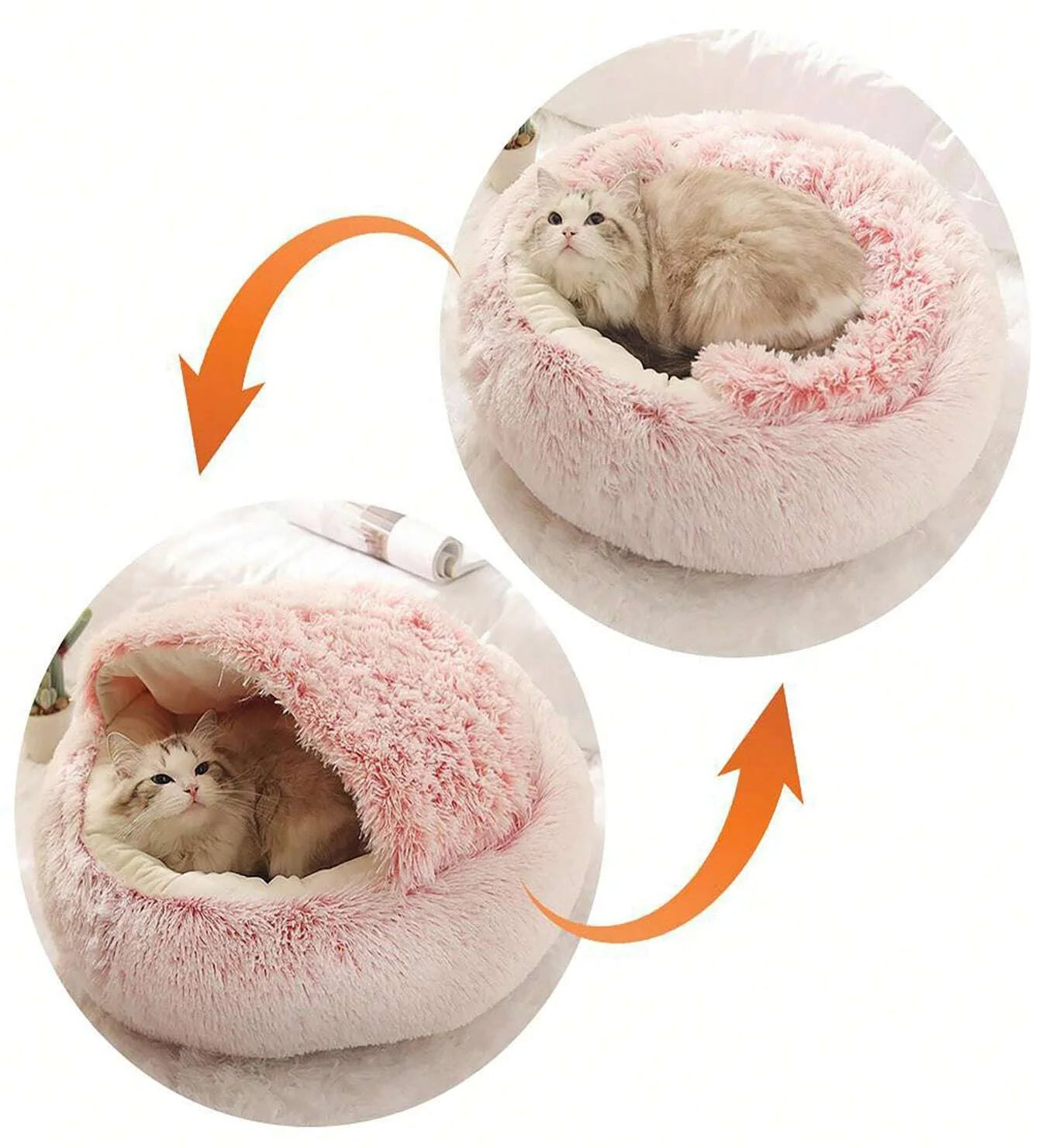 Niche pour chat en peluche moelleuse